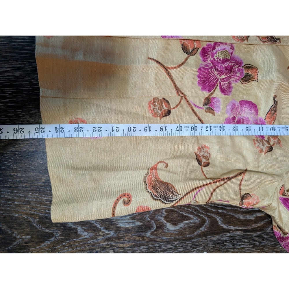 Emma‎ James Jacket Womens 18 Beige Pink Floral Linen Blend Natural Attraction - Picture 7 of 7